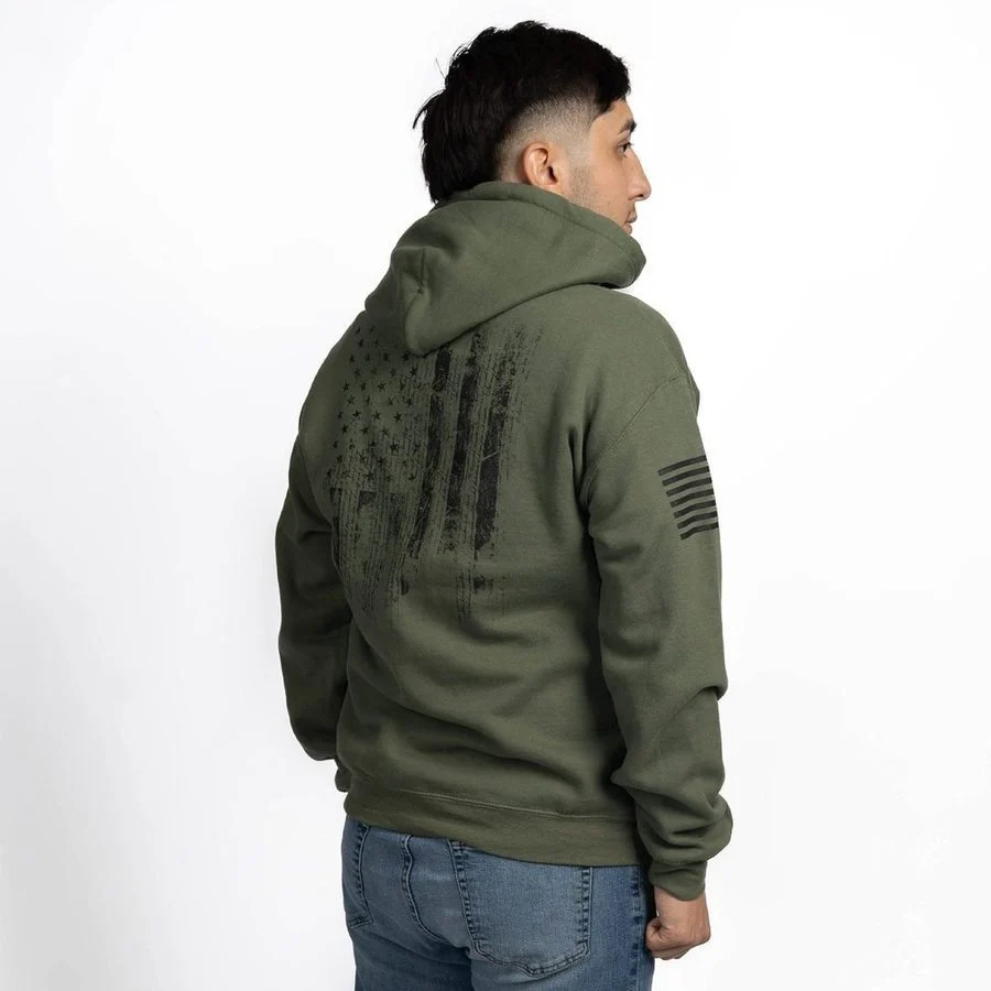 1776 Flag Hoodie - Military Green - Image 10