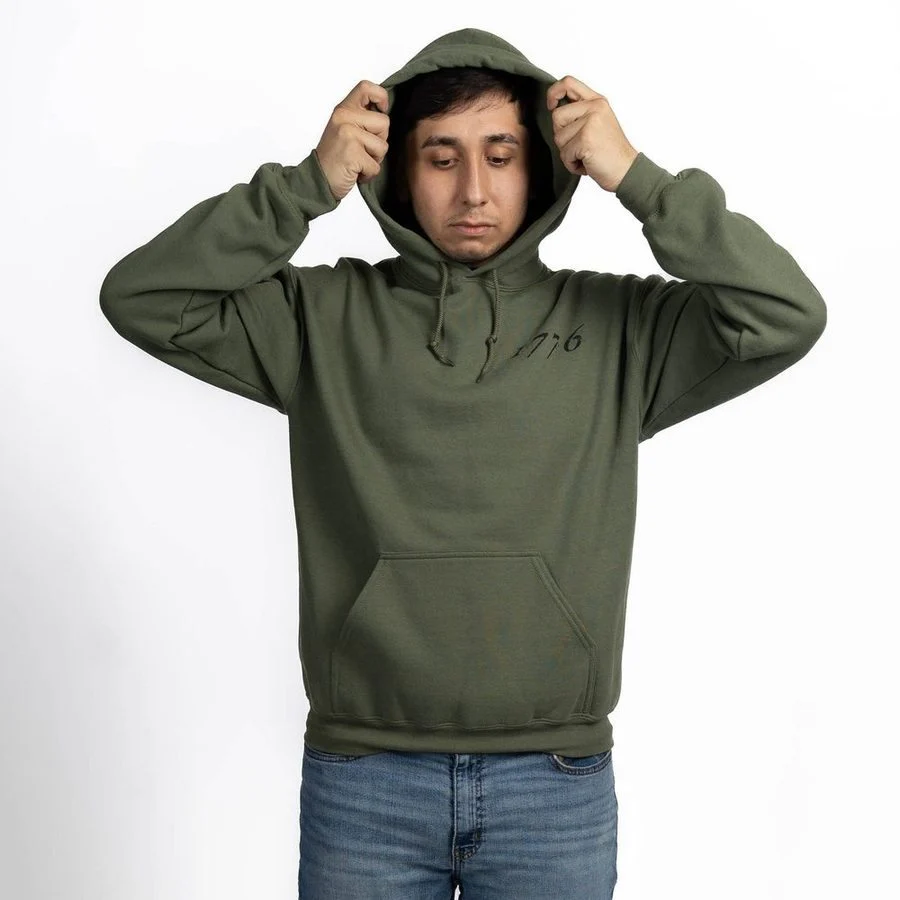 1776 Flag Hoodie - Military Green - Image 12