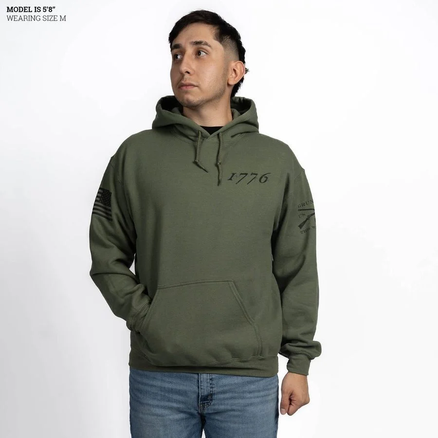 1776 Flag Hoodie - Military Green - Image 13