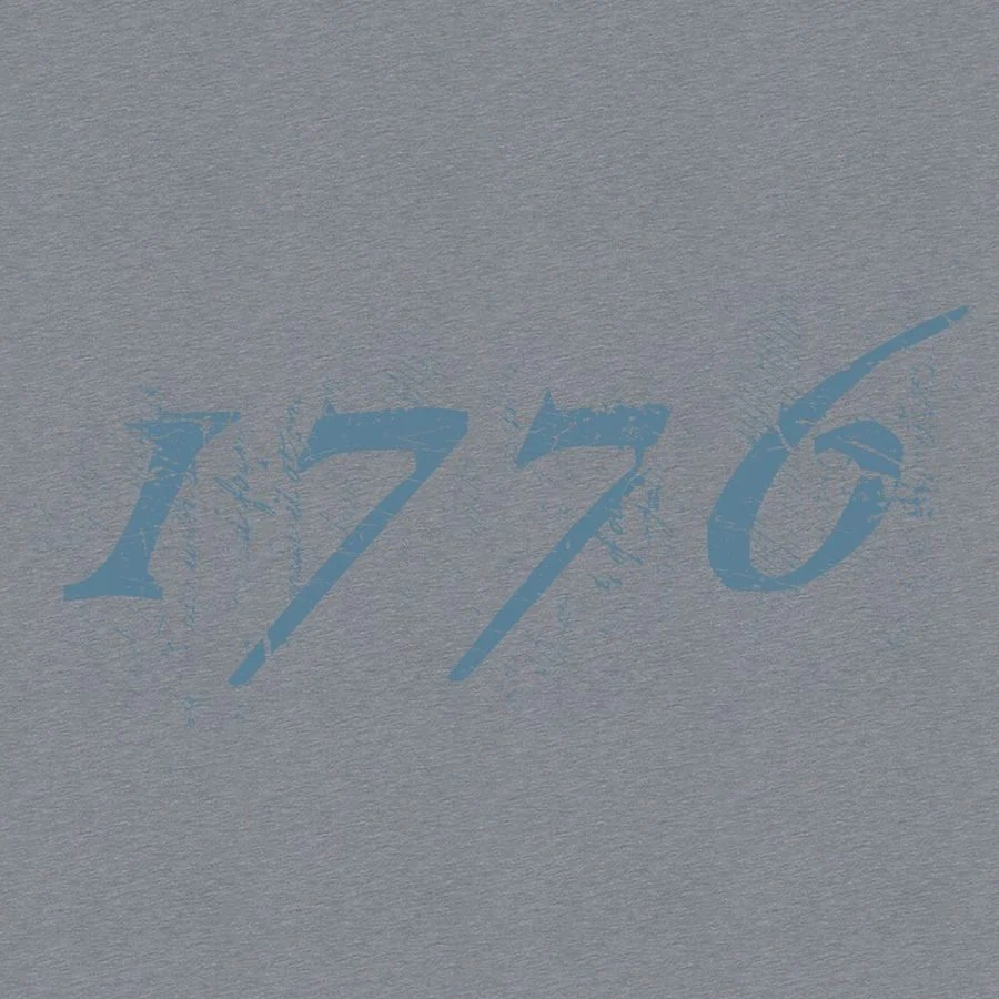 1776 Flag T-Shirt - Dark Heather Gray - Image 8