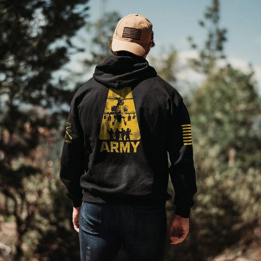 Army A-Team Hoodie - Black - Image 2