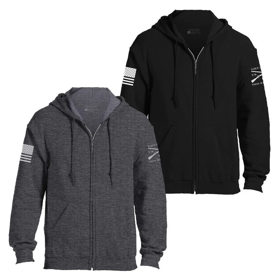 Basic Full-Zip Hoodie Zero Dark 2-Pack