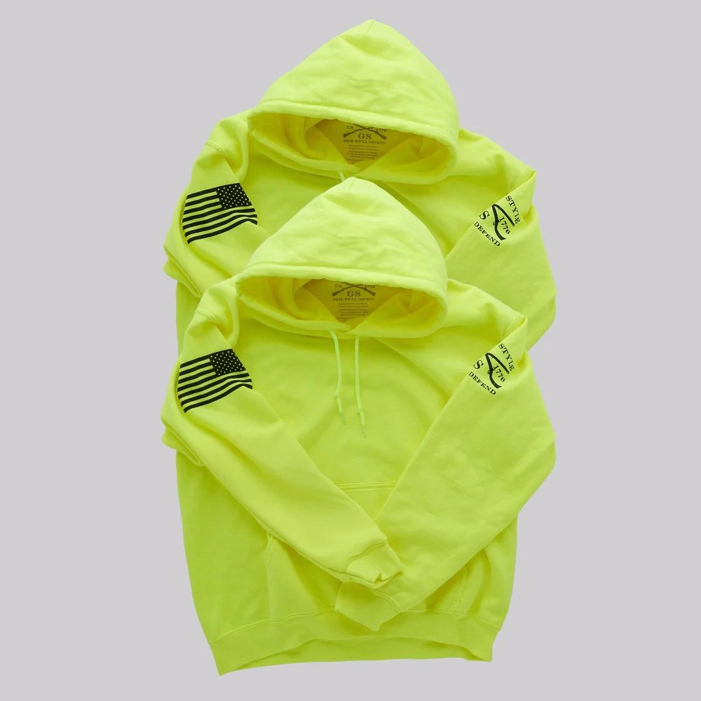 Basic Hoodie Safety Green 2 Pack - Image 3