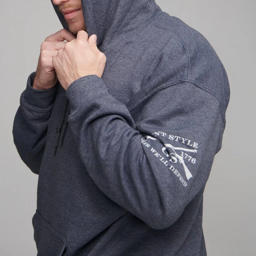 Basic Hoodie - Dark Heather Gray - Image 4