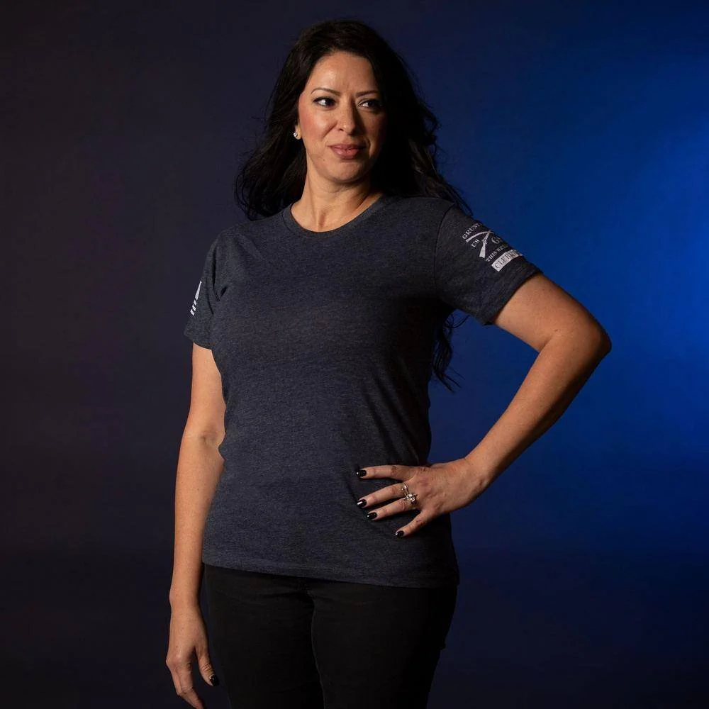 Club Member - Women's Basic Slim Fit T-Shirt- Heather Navy-S - Image 2