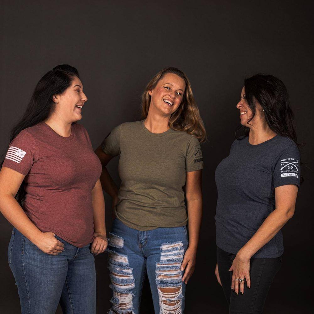 Club Member - Women's Basic Slim Fit T-Shirt- Heather Navy-S - Image 3