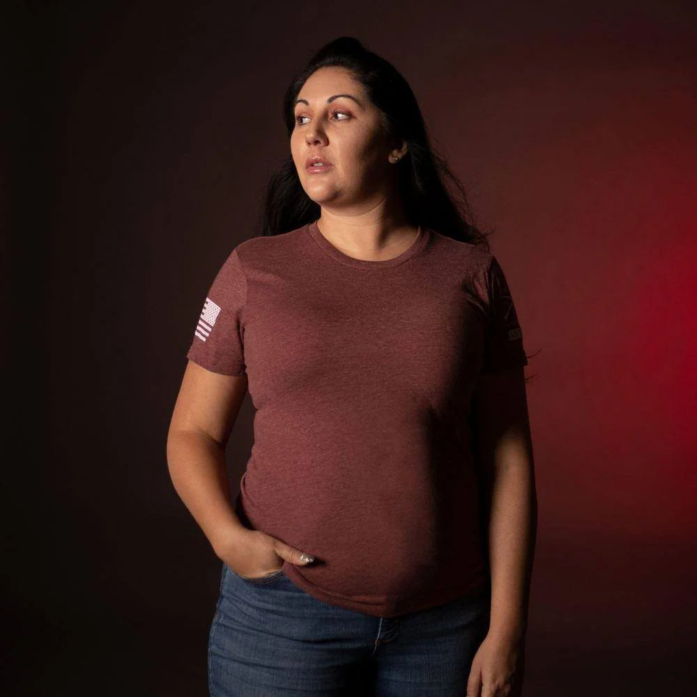Club Member - Women's Basic Slim Fit T-Shirt - Heather Burgundy - Image 2