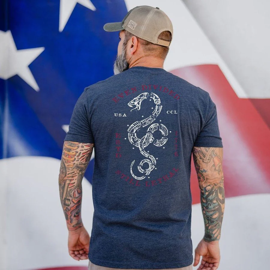 Even Divided T-Shirt - Midnight Navy - Image 2