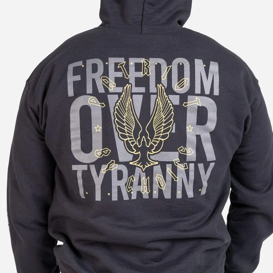 Freedom Over Tyranny Hoodie - Black - Image 5