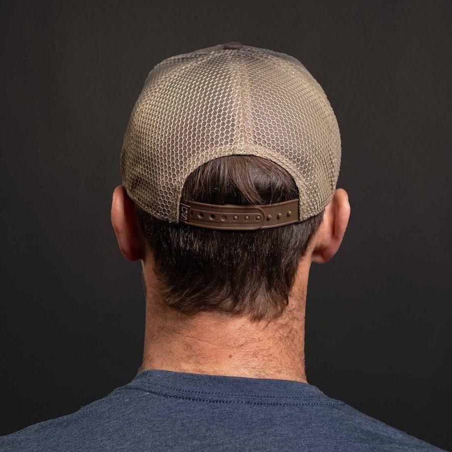 Old Glory Patch Mesh Hat - Brown Wash - Image 4