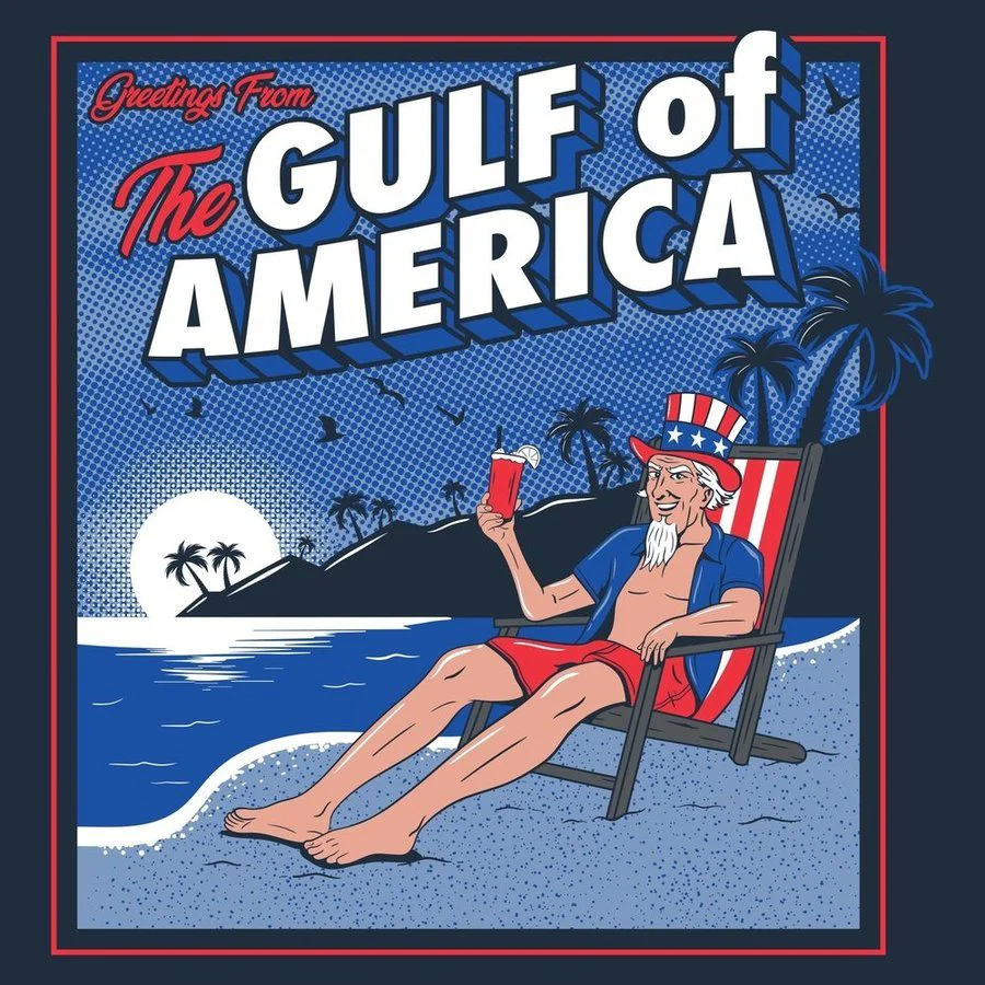 Greetings From The Gulf Of America Hoodie - Navy - Image 3
