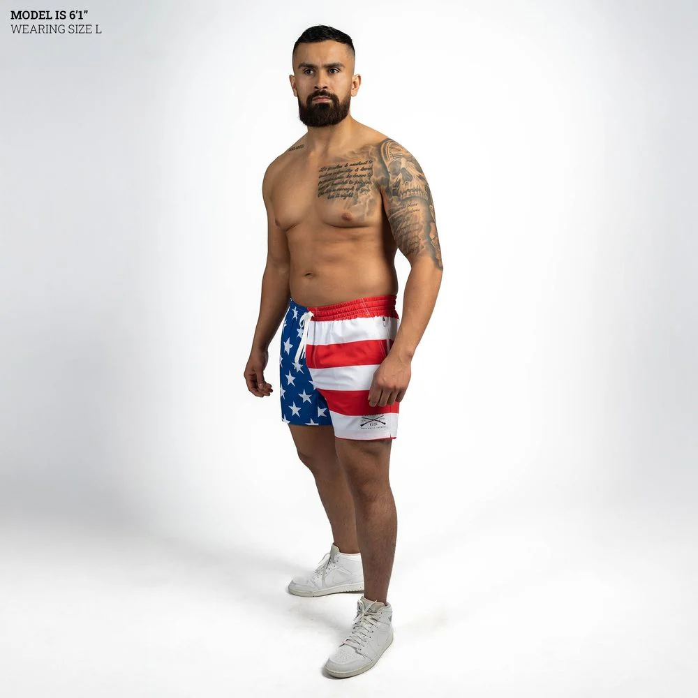 Grunt Short 5" Inseam - American Flag - Image 14