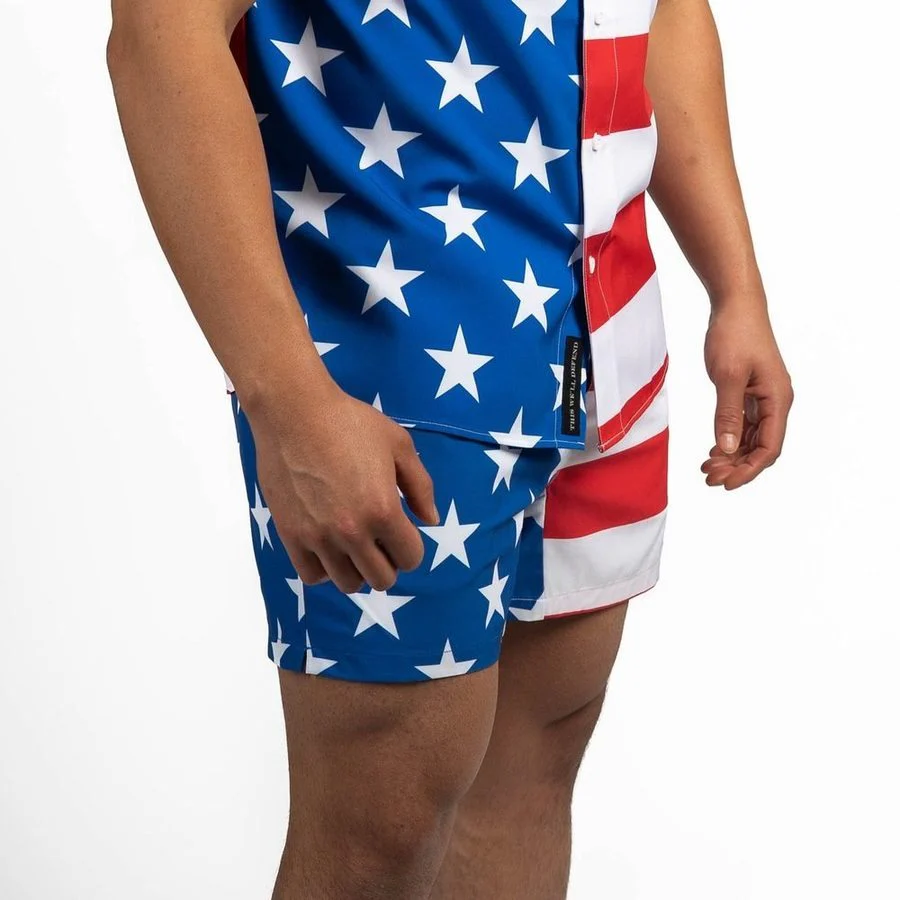 Grunt Short 5" Inseam - American Flag - Image 17