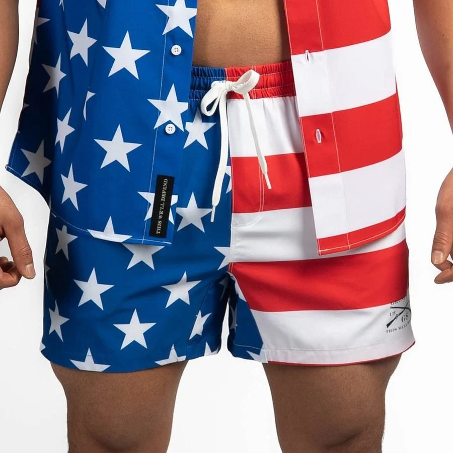 Grunt Short 5" Inseam - American Flag - Image 6