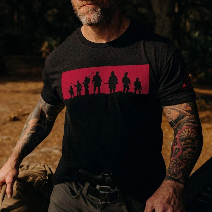 Honor Outlives T-Shirt - Black - Image 3