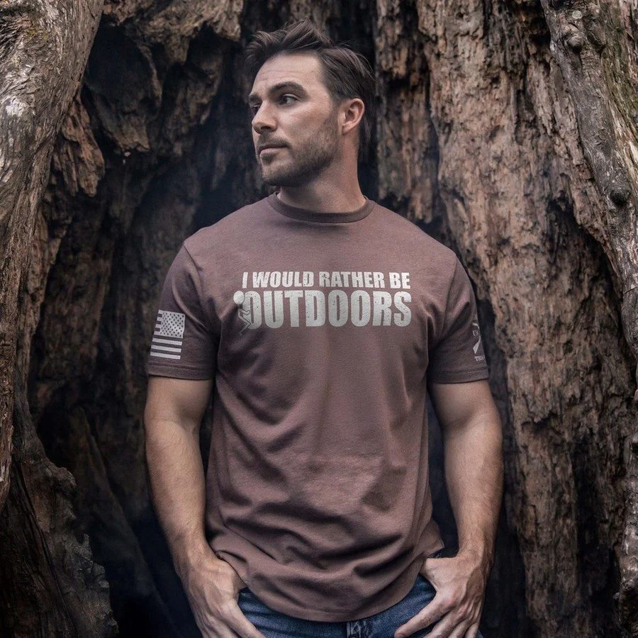 I Would Rather T-Shirt - Heather Brown - Image 2