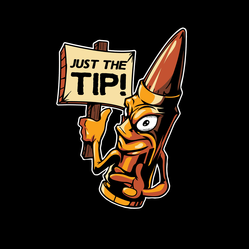 Just The Tip T-Shirt - Black - Image 4