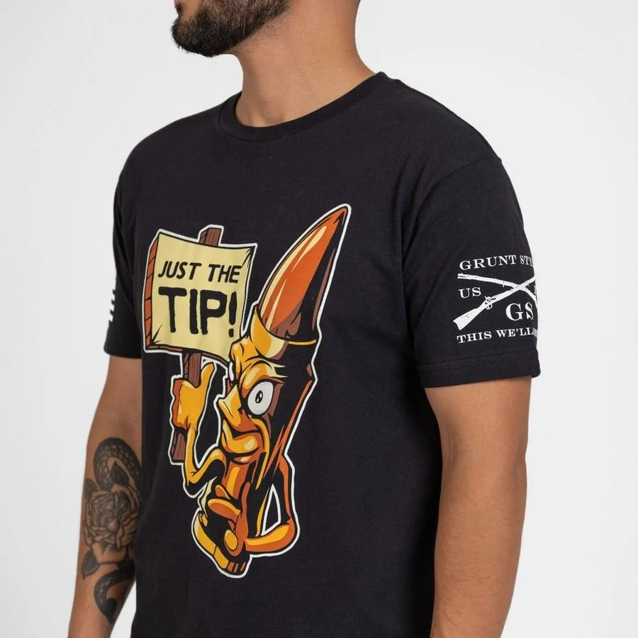 Just The Tip T-Shirt - Black - Image 7