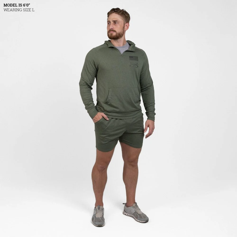 Men's All-Day Short - Heather Military Green - Image 4