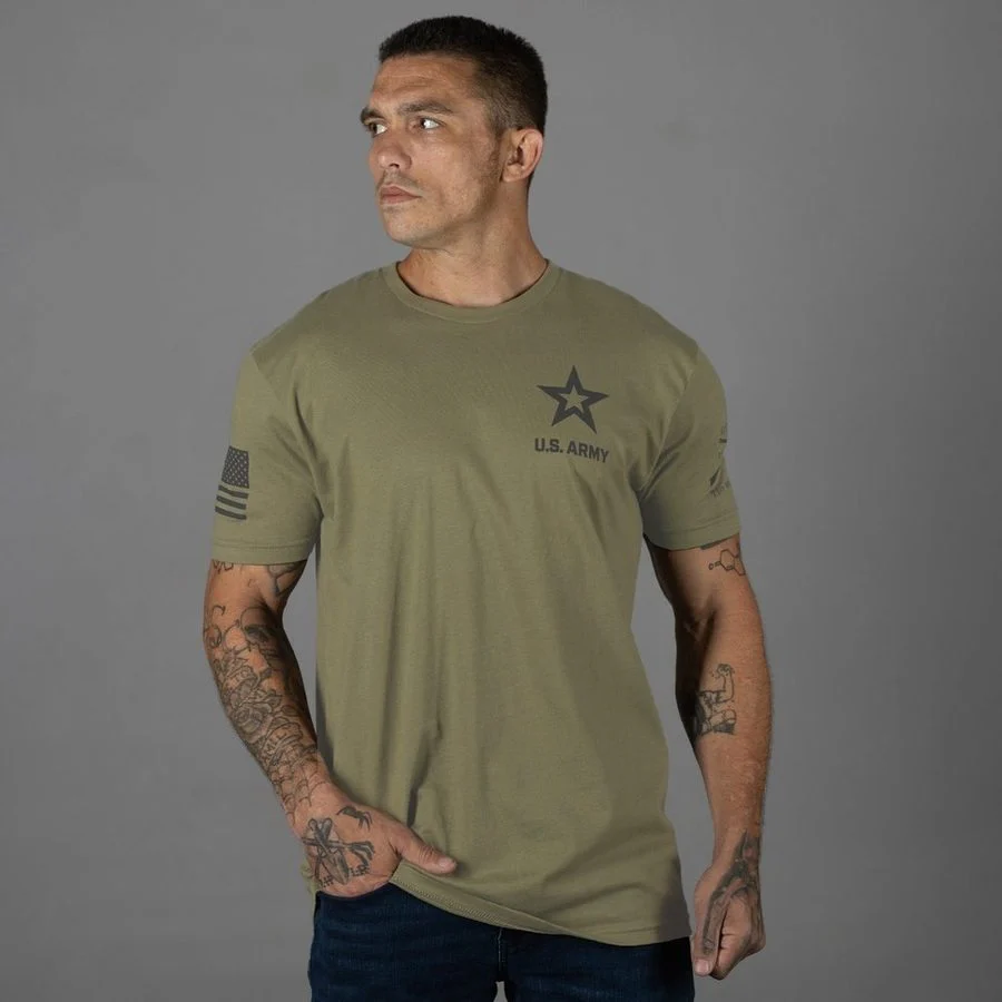 Army Hit The Ground Running T-Shirt - Military Green - Image 2