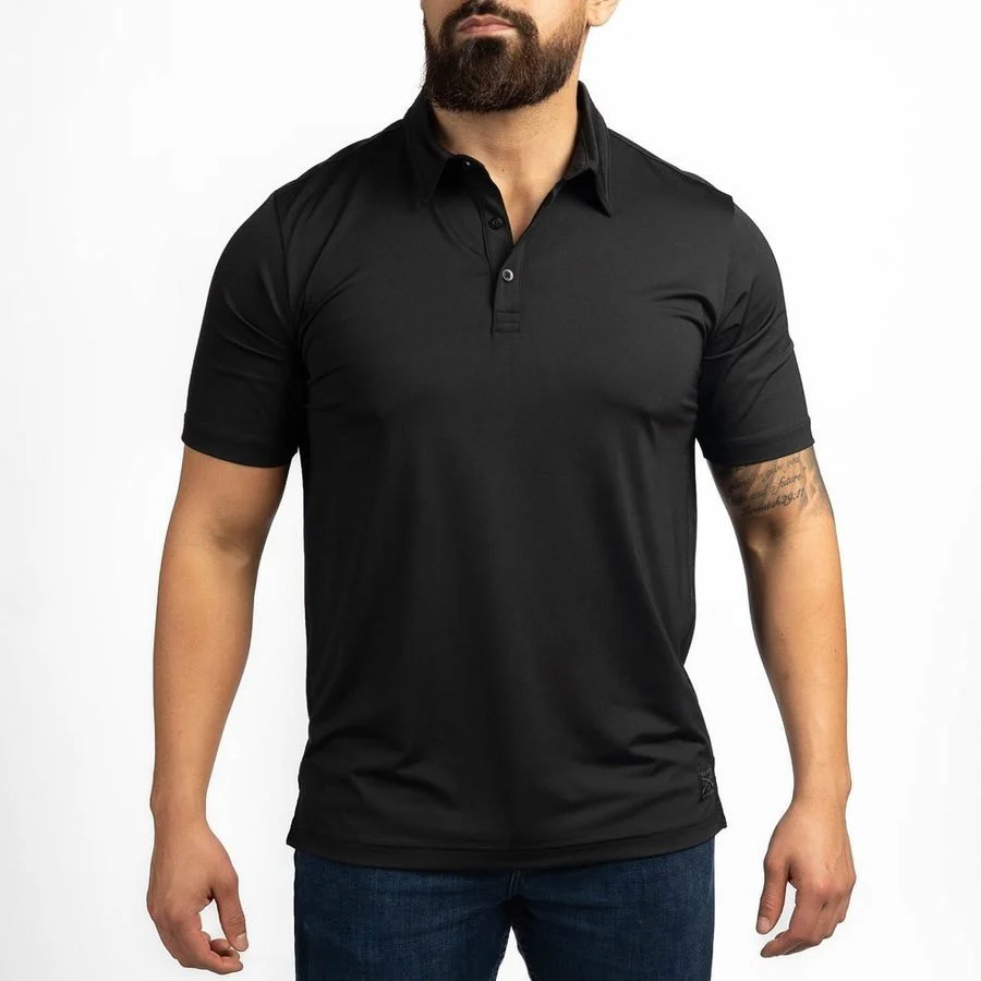 Men's Polo - Black - Image 8