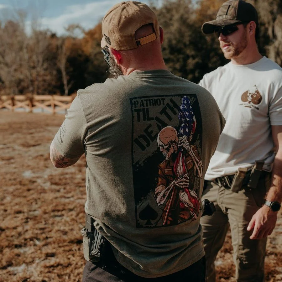 Patriot Til Death T-Shirt - Military Green - Image 4