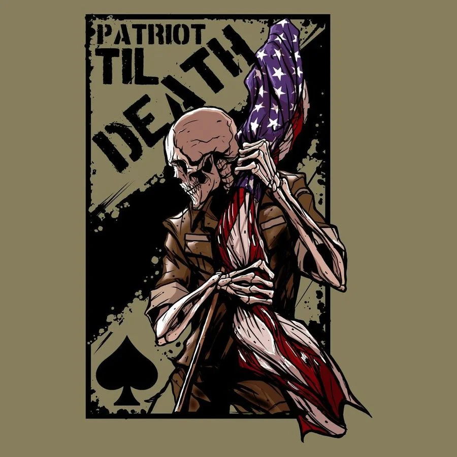 Patriot Til Death T-Shirt - Military Green - Image 7