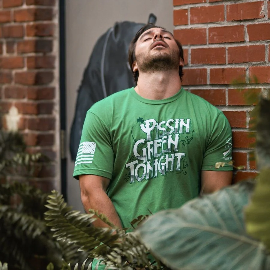 Pissin' Green T-Shirt - Kelly Green - Image 4