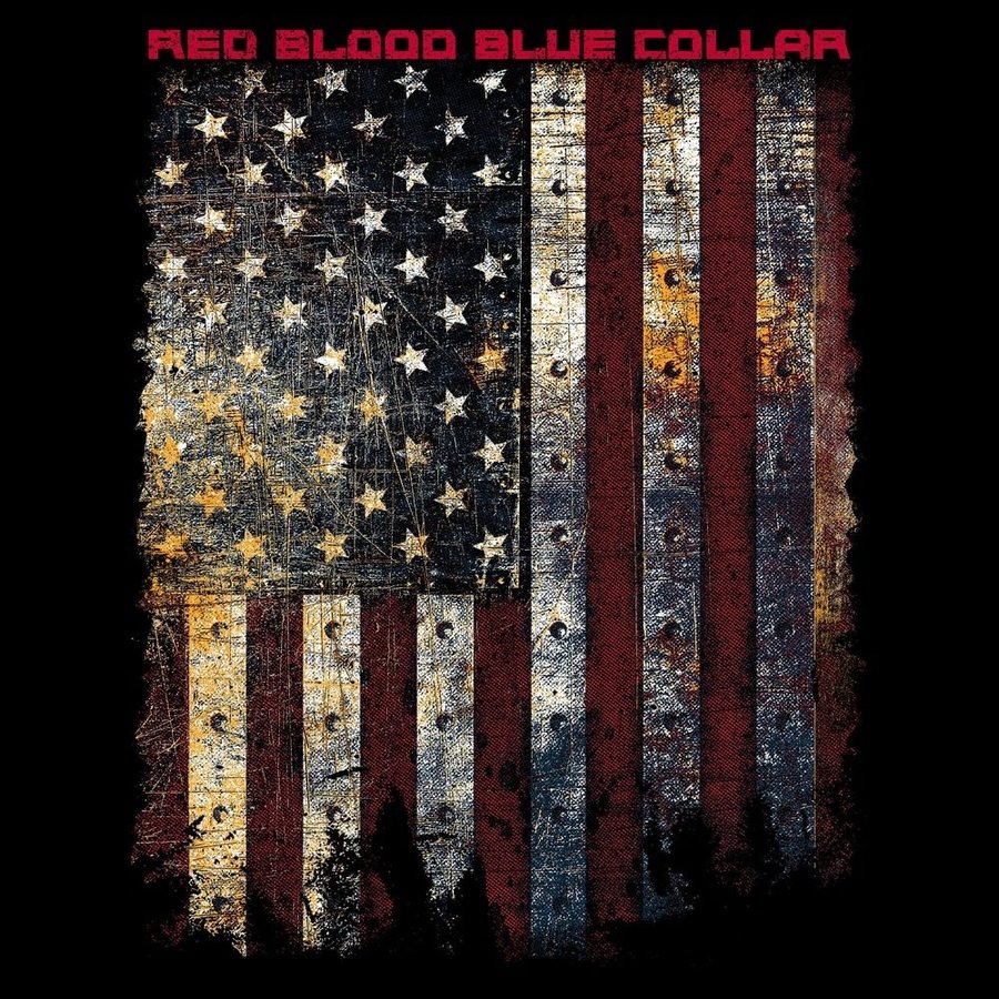 Red Blood Blue Collar® Hoodie - Black - Image 8