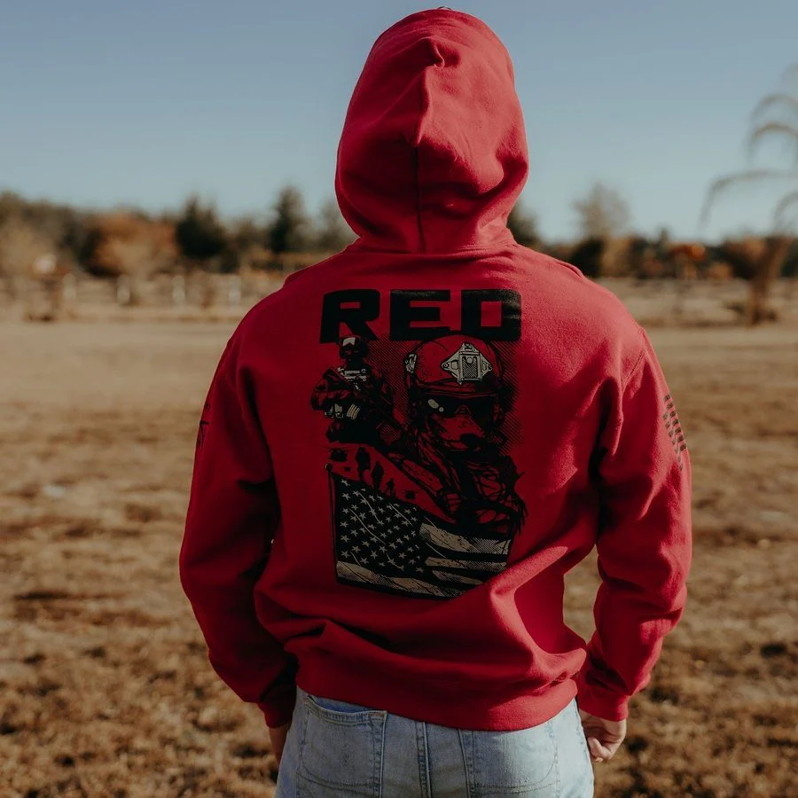 Mission RED Hoodie - Red - Image 4