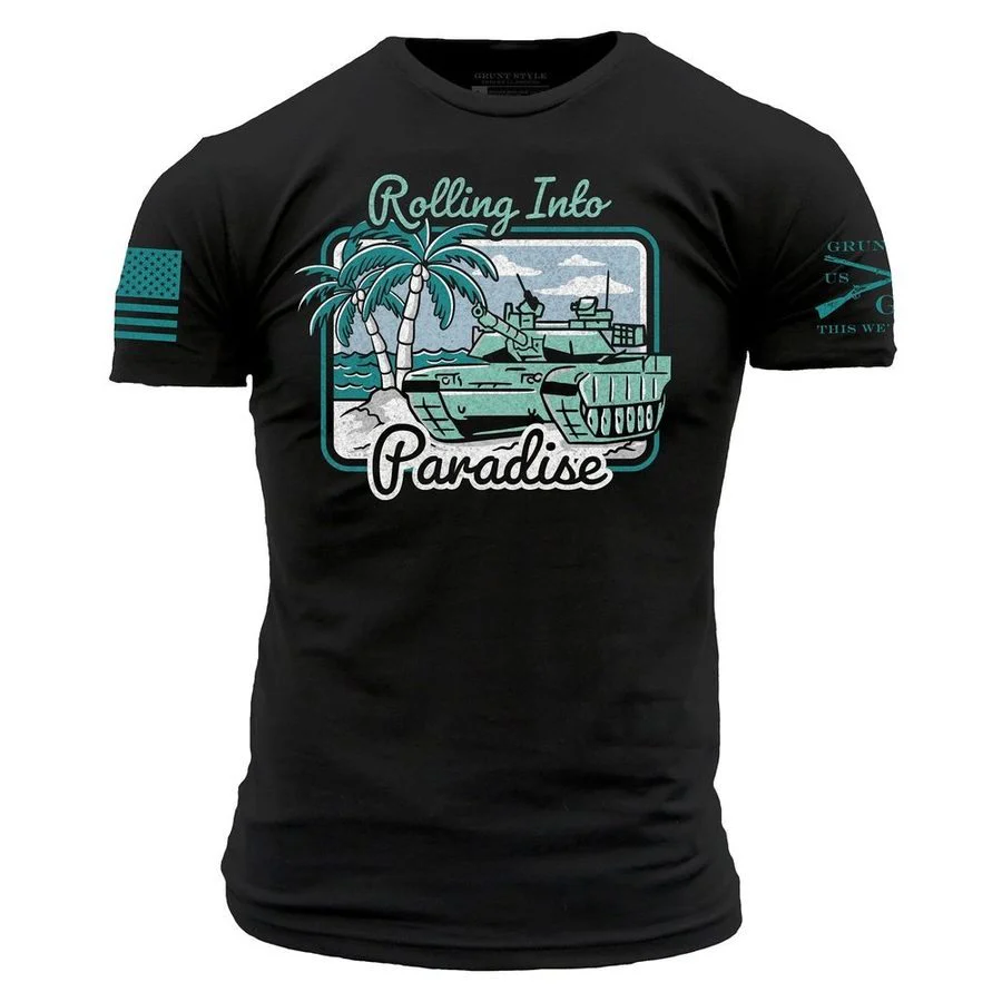 Rolling Into Paradise T-Shirt - Black