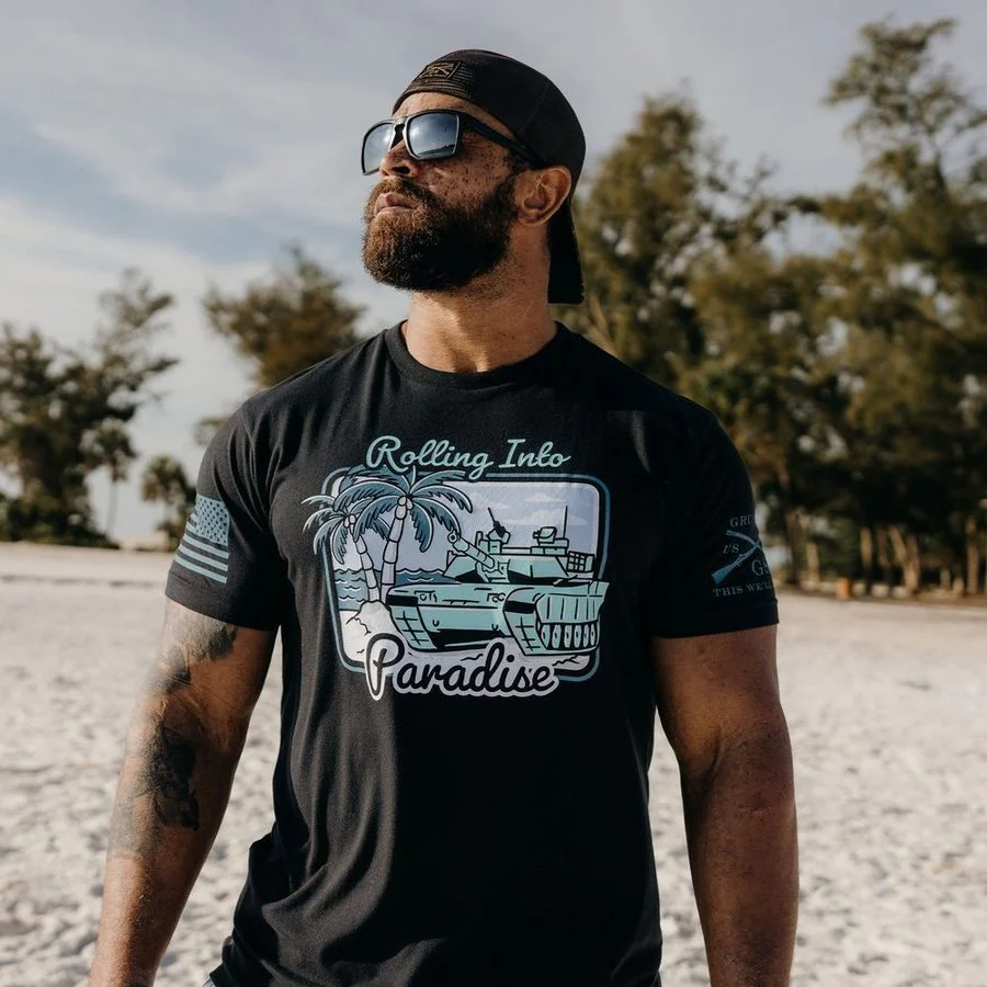 Rolling Into Paradise T-Shirt - Black - Image 2