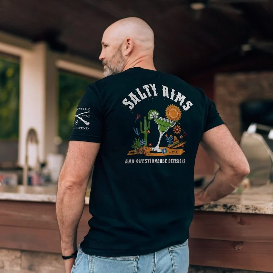 Salty Rims T-Shirt - Black - Image 2
