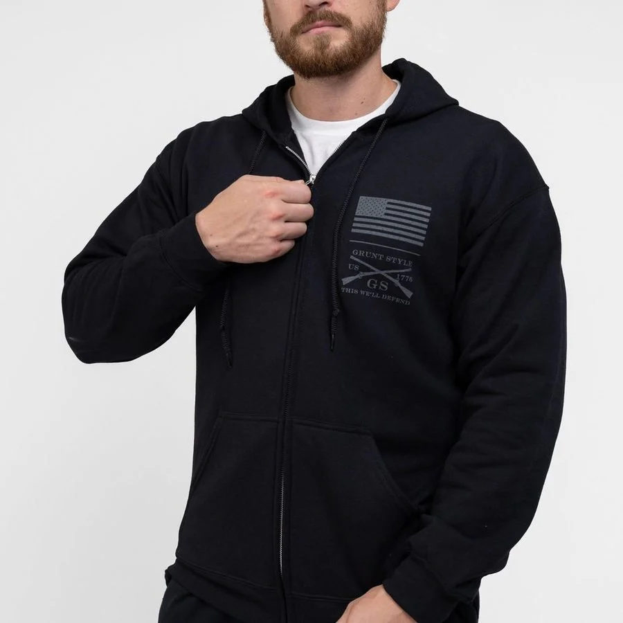Strength Through Suffering Full-Zip Hoodie - Black - Image 10