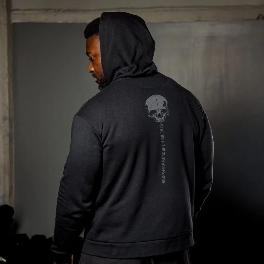 Strength Through Suffering Full-Zip Hoodie - Black - Image 2