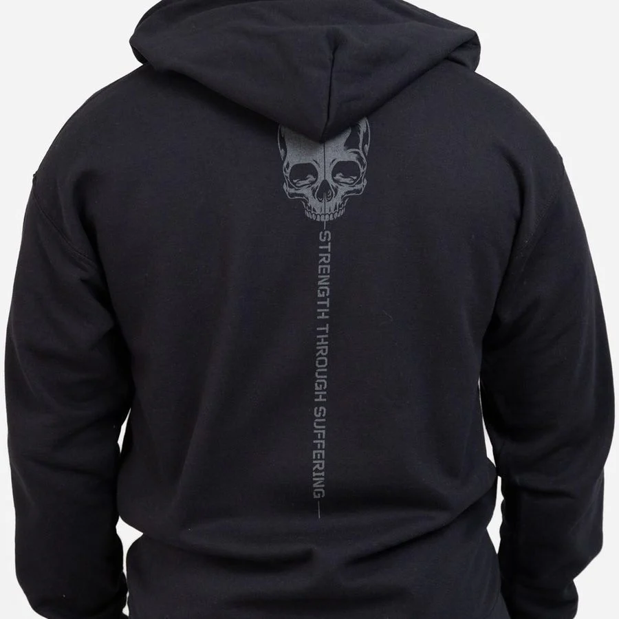 Strength Through Suffering Full-Zip Hoodie - Black - Image 7