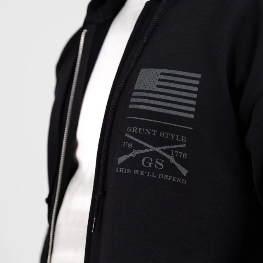 Strength Through Suffering Full-Zip Hoodie - Black - Image 8