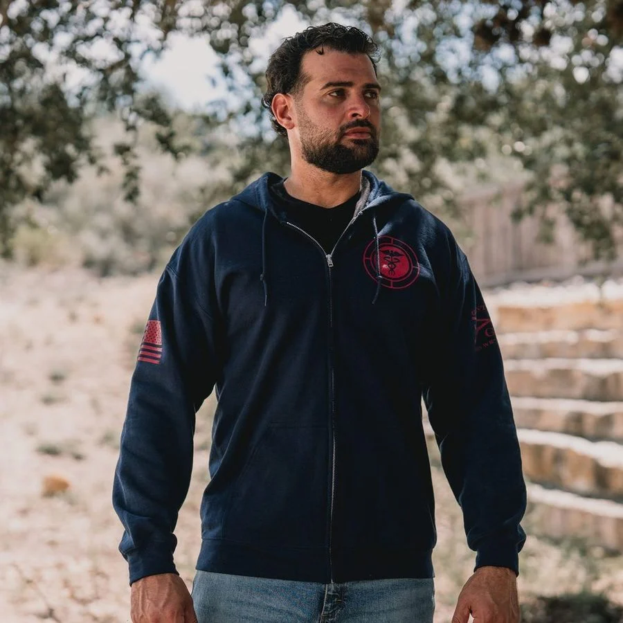 The Healer Full-Zip Hoodie - Navy - Image 2