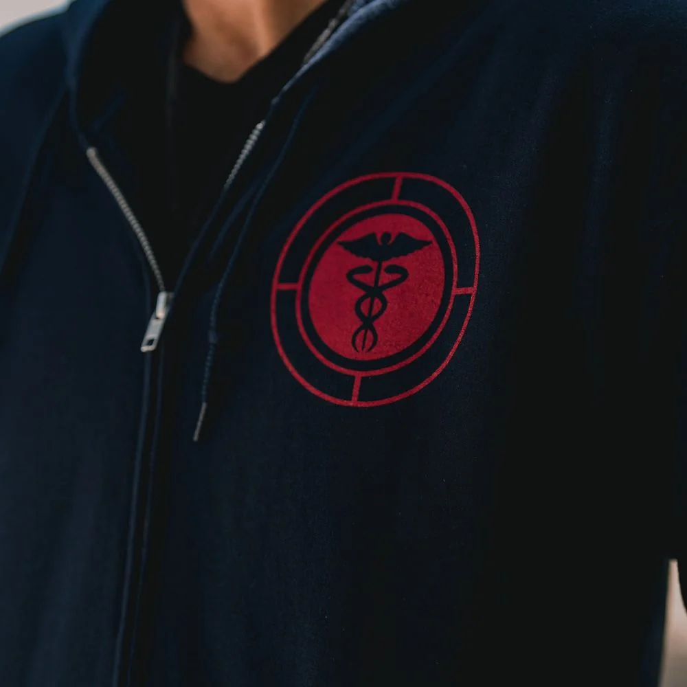 The Healer Full-Zip Hoodie - Navy - Image 3