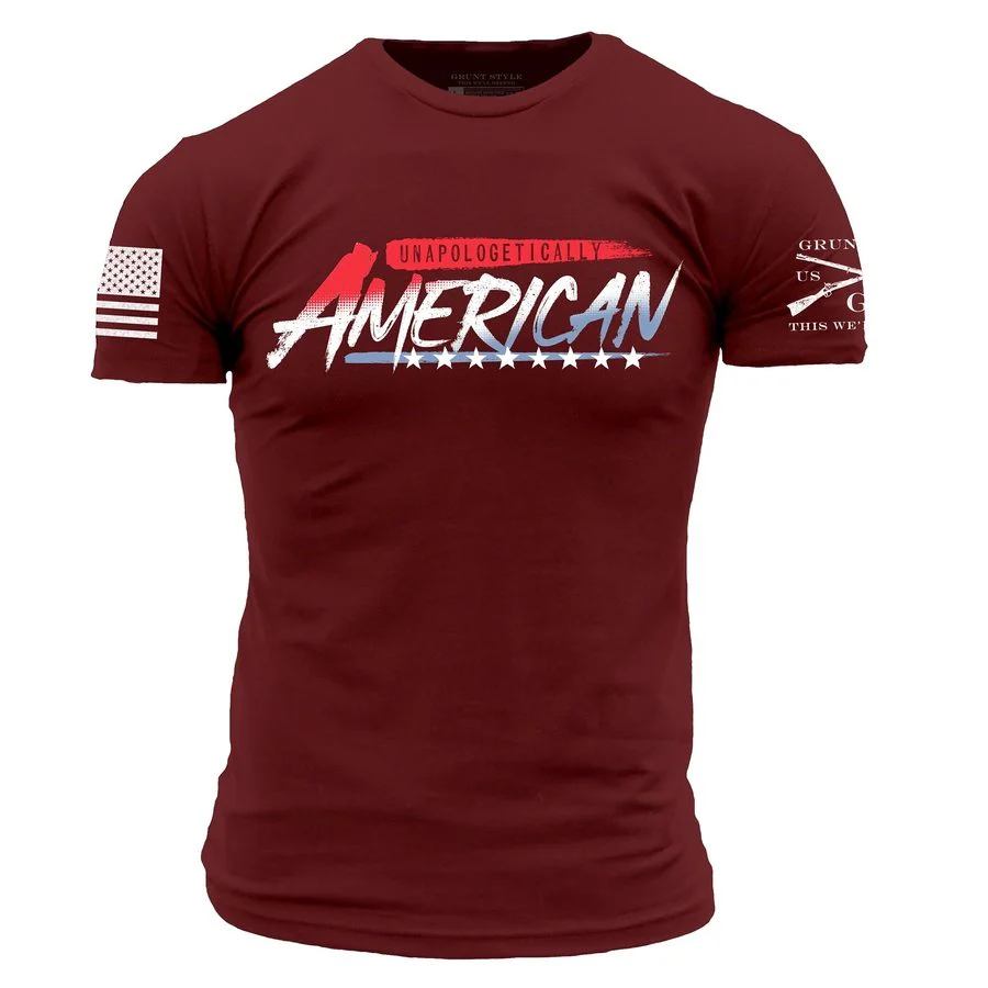 Unapologetically American T-Shirt - Red Plum