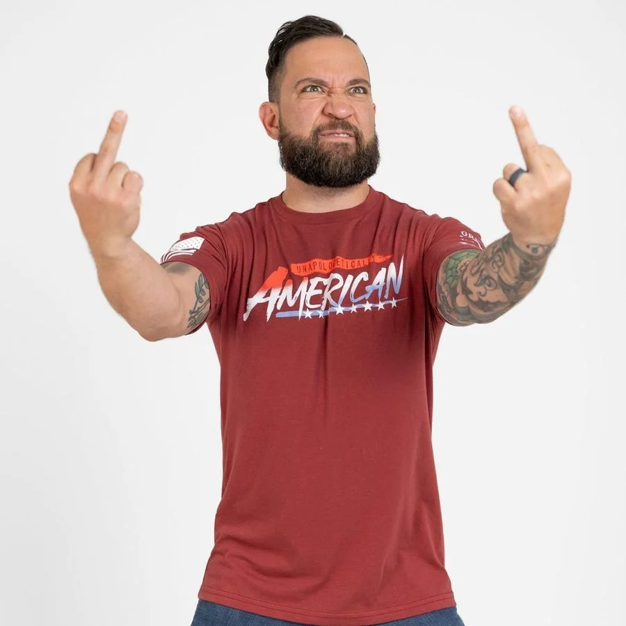 Unapologetically American T-Shirt - Red Plum - Image 5