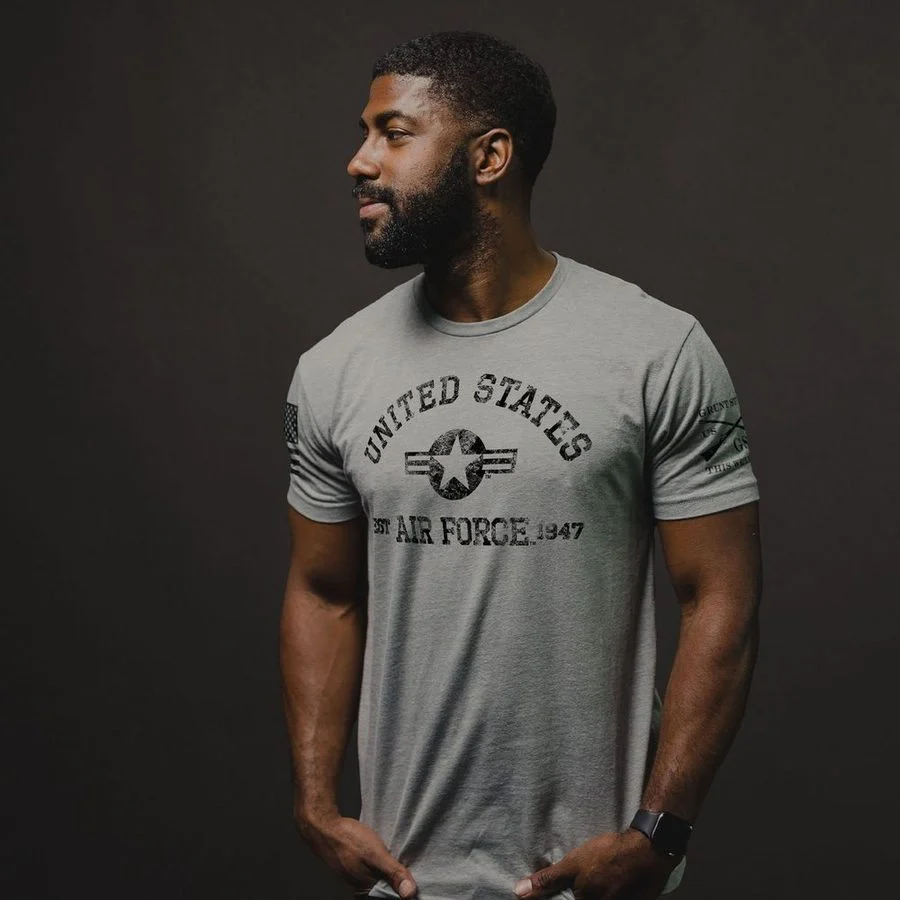 USAF - Est. 1947 T-Shirt - Heather Grey - Image 2