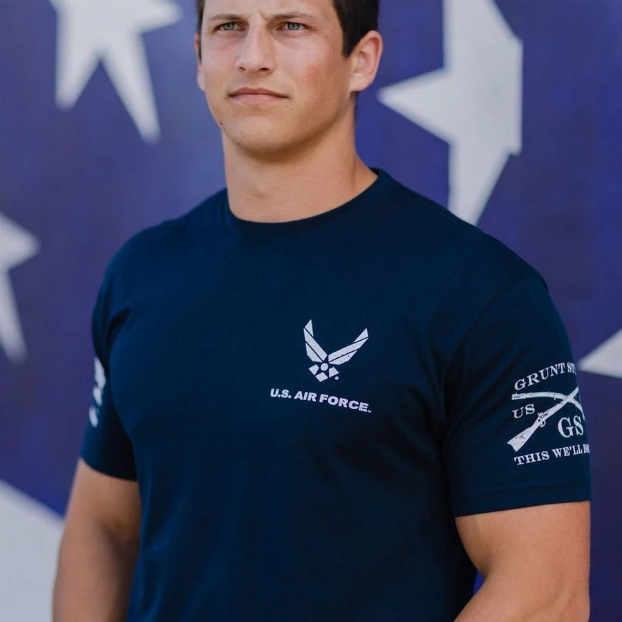 USAF - Finger-Four Formation T-Shirt - Midnight Navy - Image 2