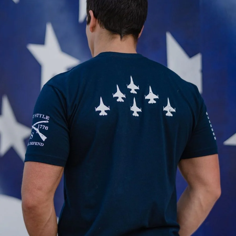 USAF - Formation T-Shirt - Navy - Image 2