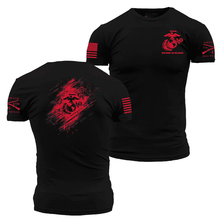 USMC - Bound In Blood T-Shirt - Black