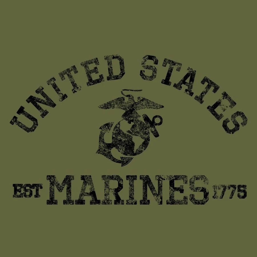 USMC - Est. 1775 T-Shirt - Military Green - Image 4