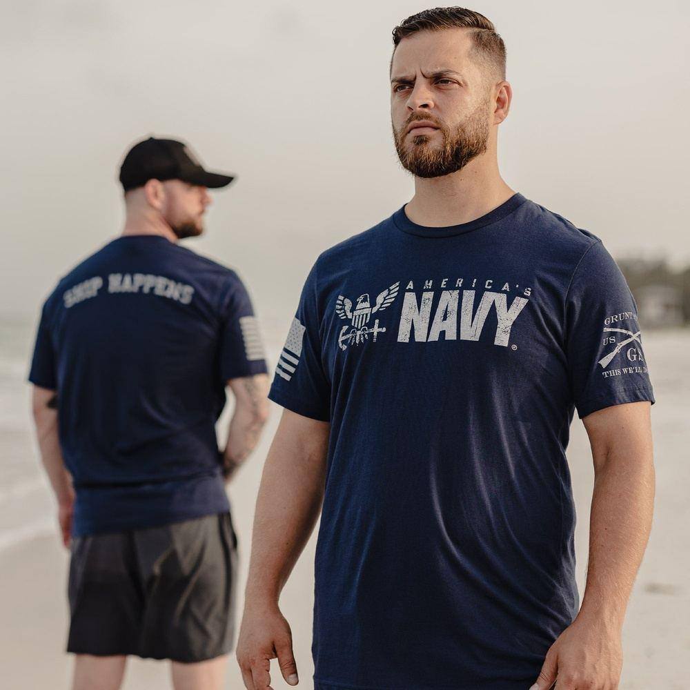 USN - Ship Happens 2.0 T-Shirt - Navy - Image 2