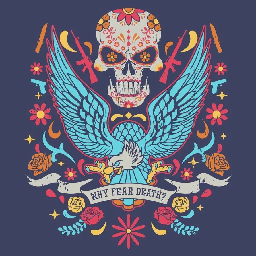 Why Fear Death T-Shirt - Future Dusk - Image 5