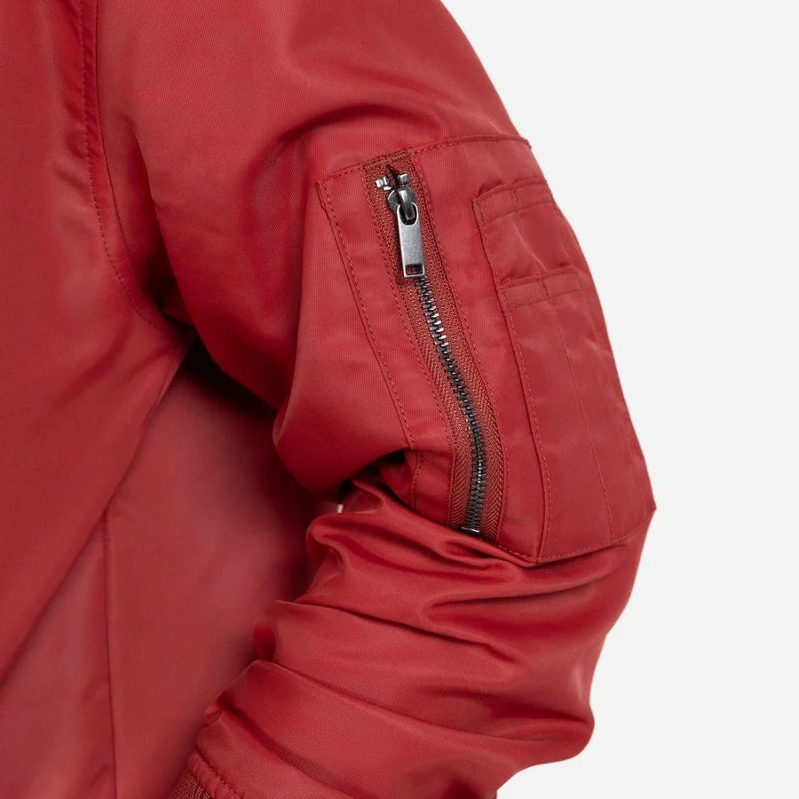 Women's Stealth Bomber Jacket - Red Plum - Image 9