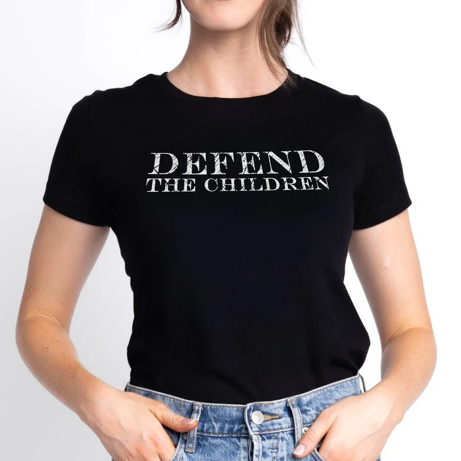 Defend The Children T-Shirt - Black - Image 4